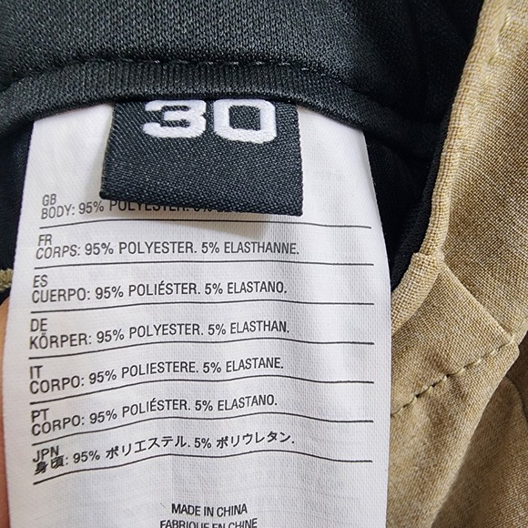 Volcom frikin cross shred static hybrid shorts in dark khaki men's size 30 - Picture 2 of 10